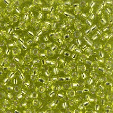 10 grams Size 8 Miyuki Seed Beads Silver Lined Chartreuse 14