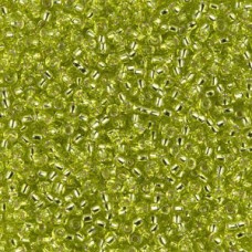 10 grams Size 11 Miyuki Seed Beads Silver Lined Chartreuse 914