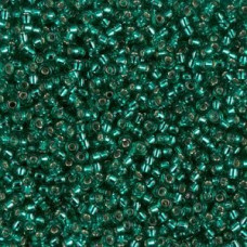10 grams Size 11 Miyuki Seed Beads Silver Lined Emerald 917