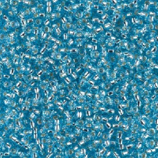 10 grams Size 11 Miyuki Seed Beads Silver Lined Aqua 918