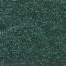 10 grams Size 15 Miyuki Seed Beads Silver Lined Emerald 917