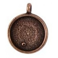16mm Copper Plated Patera Single Loop Round Bezel
