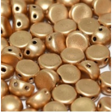20 pack 2 hole 6mm glass Cabochons Aztec Gold 00030 01710