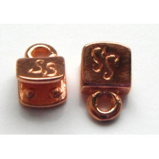 5mm copper plated brass end caps.Sold per pair