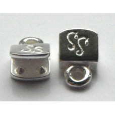 5mm silver plated brass end caps.Sold per pair