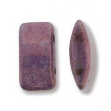 15 Czech 2 hole Glass Carrier Beads Purple Vega 02010 15726