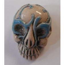 Peruvian Fantasy Bead - Skull with Blue Mask