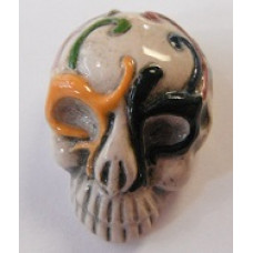 Peruvian Fantasy Bead - Skull with multi colour Mask