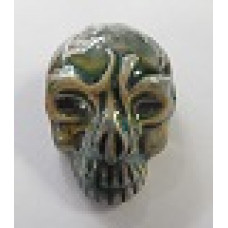 Peruvian Fantasy Bead - Raku Skull with Mask
