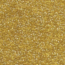 10 grams Size 15 Miyuki Seed Beads Silver Lined Gold 93