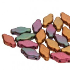 10 grams 3 hole Navette beads Crystal Violet Rainbow 00030 01640