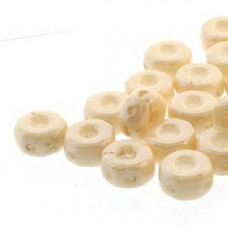 30 pack Czech glass Octo Beads Chalk Beige Lustre 03000 14413