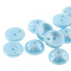 50 Pack 2 Hole Piggy Beads Opaque Turquoise Lustre 63020 14400