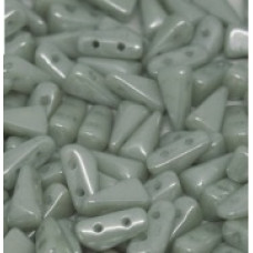 30 Czech Vexolo Beads Alabaster Mint Lustre  02010 14457