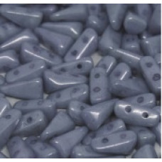30 Czech Vexolo Beads Alabaster Baby Blue Lustre 02010 14464