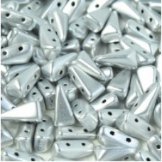 30 Czech Vexolo Beads Aluminium Silver 00030 01700