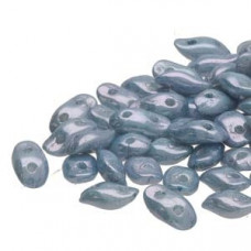 5 grams Czech Wave Beads Chalk Blue Lustre 03000 14464