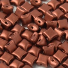 15 Czech WibeDuo Beads Copper 00030 01750
