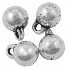 8.5mm Antique Silver Ball Charm Lead and Nickel Free