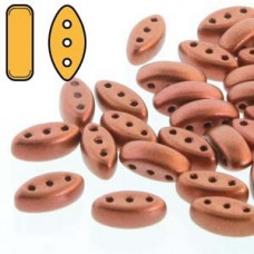 50 Pack 3 Hole Cali Beads Bronze Fire Red 00030 01750