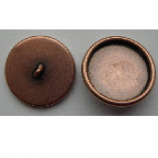 12mm Copper Plated Patera Round Brass Button Bezel
