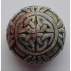 Peruvian Bead - Raku Glazed Celtic Style Bead