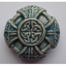 Peruvian Bead - Raku Glazed Celtic Cross