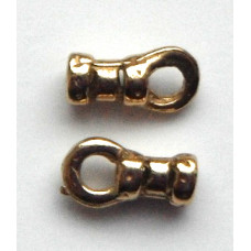 1.4mm gold plated pewter crimp ends.Sold per pair