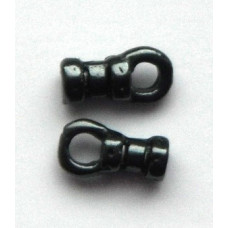 1.4mm gunmetal plated pewter crimp ends.Sold per pair