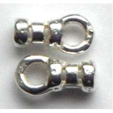 1.4mm silver plated pewter crimp ends.Sold per pair