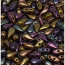 50 Pack 2 Hole DropDuos Purple Iris Gold 00030 01640