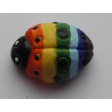 Peruvian Animal Bead - Multi coloured Ladybird