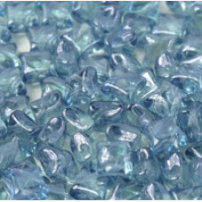 15 Czech WibeDuo Beads Crystal Baby Blue Lustre 00030 14464