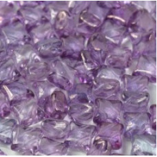 15 Czech WibeDuo Beads Crystal Lila Vega Lustre 00030 15726
