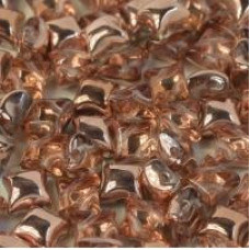 15 Czech WibeDuo Beads Crystal Capri Gold 00030 27101