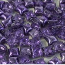 15 Czech WibeDuo Beads Crystal Violet Metallic Ice 00030 67236