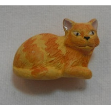 Peruvian Animal Bead - Yellow cat
